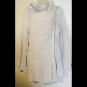 Sarah Pacini Knit Alpaca Blend Women's Cardigan light Gray One size fits all